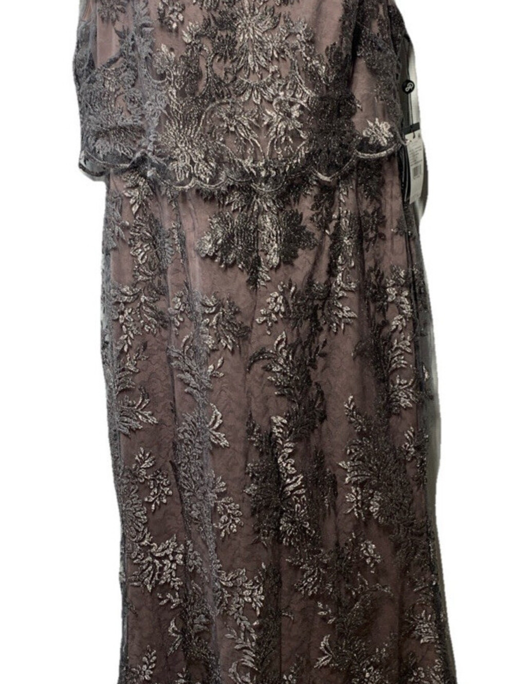 Adrianna Papell Women's Embroidered Pop Over Mob Dress Formal Wedding Size 12